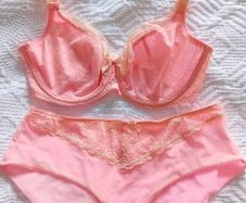 Freya - Hot Coral - Underwired Side Support Bra 30F and Briefs S - Brand New RRP 58