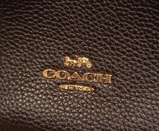 Coach "Edie" Turn-Lock Pebble Leather Bag / NEW
