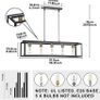 Kitchen Island Pendant Light,5-Light Modern Industrial Hanging lamp with Adjustable Height,Matte Black Frame Vintage Pendant Light Fixtures for Foyer,Pool Table Light, Dining Room,Farmhouse, Club,Bar (FREE SHIPPING) Image 5