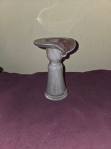 Glass Tulip Candlestick Holder
