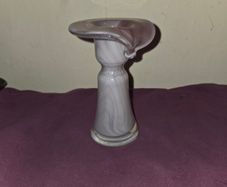 Glass Tulip Candlestick Holder