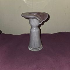 Glass Tulip Candlestick Holder