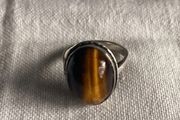 Tigers Eye Ring Silver