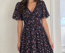 The Kooples black floral dress size S
