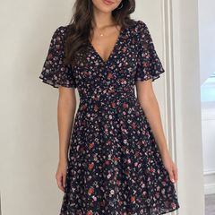 The Kooples black floral dress size S