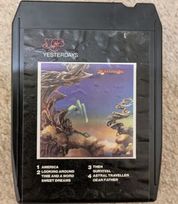 Yes Yesterdays 8 Track Cartridge Uk Edition K850048 Stereo