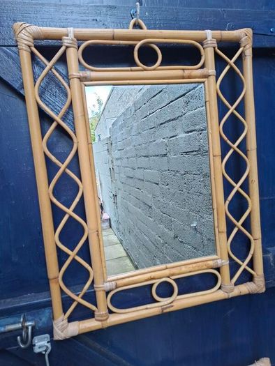 2 x Vintage Rattan/Bamboo Mirrors