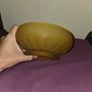 Art Deco Frosted Amber Glass Bowl Image 5