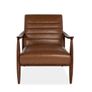 Leather wooden armchair Image 2