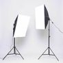 45321 Softbox Continuous Lighting Kit 25W LED Bulb Light Stand Image 2