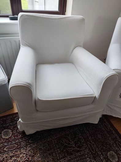 White IKEA Armchairs