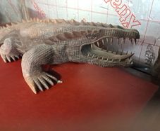 Large carved hardwood aligator