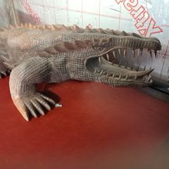 Large carved hardwood aligator