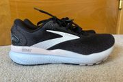 Women's Brooks Ghost 16, Black/White/Orchid Ice UK 6.5