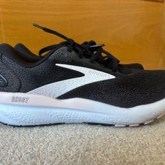 Women's Brooks Ghost 16, Black/White/Orchid Ice UK 6.5