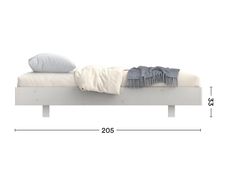 Solid Wood Floating Bed + Slatted Frame - Minimalist (Price Reduced)