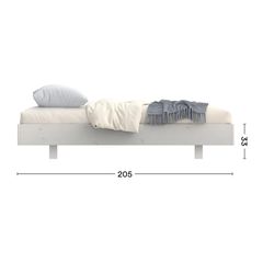 Solid Wood Floating Bed + Slatted Frame - Minimalist (Price Reduced)