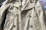 ralph lauren wool coat cream military style
