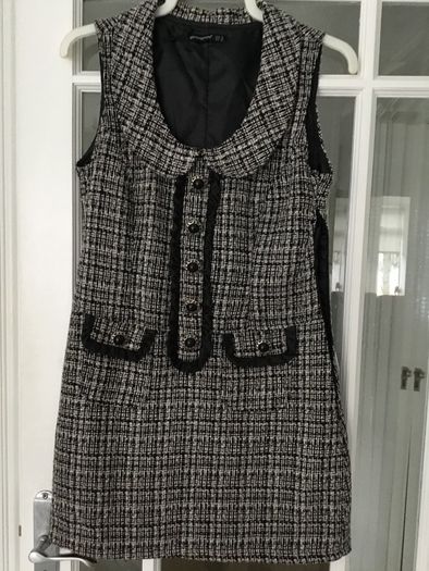 Ladies black and white tweed tunic dress. Size 10