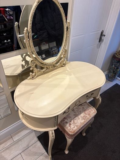 Vintage dressing table and a matching stool
