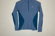 Asics Ladies Long Sleeve 1/4 Zip Top Size Large