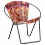 Circle Chair Multicolours Chindi Fabric Image 4