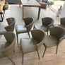 Calligaris all leather dining chairs (8) Image 3
