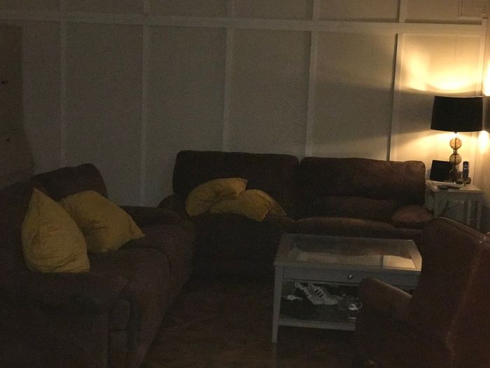 Sofas Two 3 seater Brown Suedette recliners