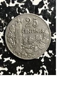 Rare old Collectable coin - France 25 Centimes 1905