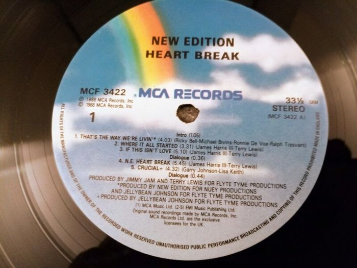 1988 New Edition 'Heart Break' 12in vinyl