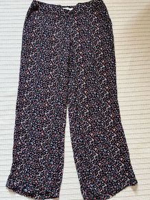 Onfire floral navy wide leg trousers VGUC UK14