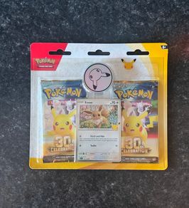 FREE Tracked Shipping. Pokemon 30th Celebration 2 pack Blister