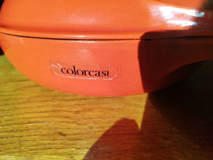 Vintage Colorcast cast iron casserole dish