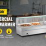 Buffet Food Warmer Stainless Steel 3-6 Pans with Glass Shield Commercial Countertop Bain Marie Electric Steamer Cooker Image 5