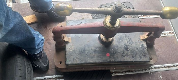 Antique Book  Press Metal and Bronze Solid highest quality working perfectly  Early 1900s  A3 size