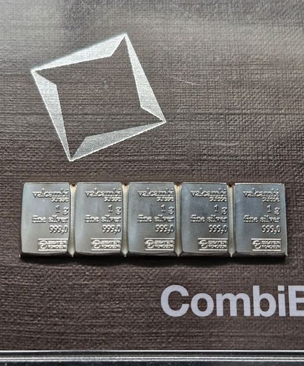 5 x 1 gram Silver Bar's (5 Grams) - Valcambi 999
