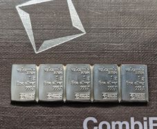 5 x 1 gram Silver Bar's (5 Grams) - Valcambi 999