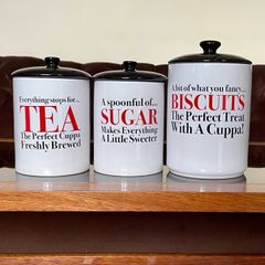 Retro Rare 1990s Price and Kensington Tea Coffee Biscuit Containers