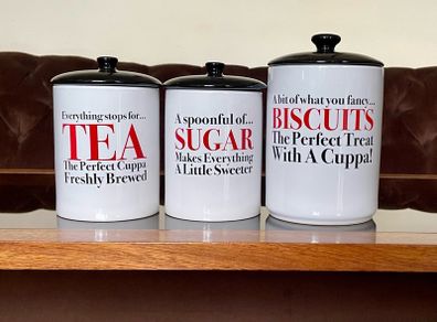 Retro Rare 1990s Price and Kensington Tea Coffee Biscuit Containers