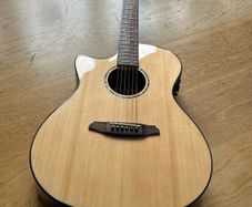 Electric acoustic left handed guitar