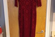 Jolie Moi Burgundy  Lace Dress. S. 14-16.   B.N.W.T.