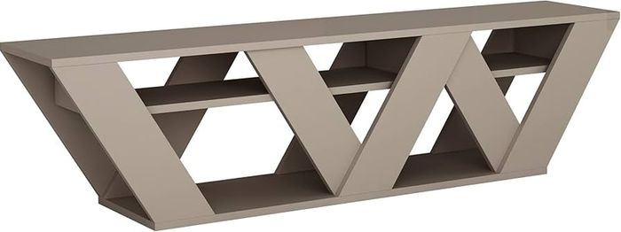TV Stand for up to 65-inch TVs, Tv Stand Media Unit, Tv Console, 2 Tiers Unit Component for Storage Shelf for Living Room, Bedroom etc. Multi Colour Option (Light Mocha)