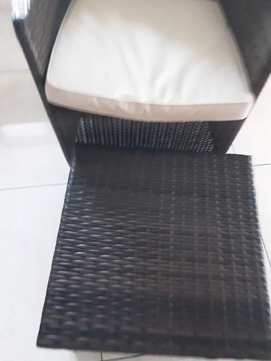 Rathwood reclining garden chairwith cushion, large footstool with cushion