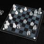 Glass Chess Game Set,Frosted/Polished Glass Chess Board Set Glass Chess Pieces with Padded Bottom, Crystal Chess Board Youth Adults Play Set (FREE POSTAGE) Image 2