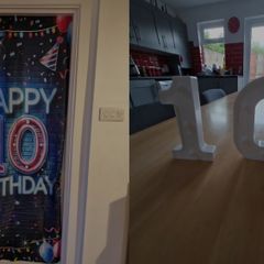 Backdrop Age 10 & light up number 10