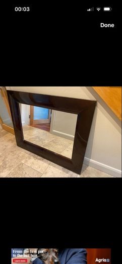 Large Dark Framed Mirror