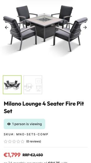 4 Seater Firepit Set
