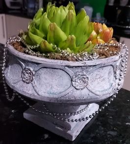 Vintage style cement pot,home decoration-NEW!