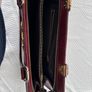 Beautiful Wine Crocodile type leather Handbag Image 9