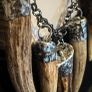 1 Cernunnos Gaelic God  Powerful Soldered Antler Tips Chain Necklace Celtic Mythology Image 4